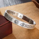 Antique-Style Daoist Tai Chi Talisman Adjustable Bracelet – Yin Yang Harmony Amulet for Balance & Spiritual Protection