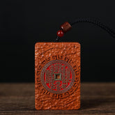 Longhu Mountain Taoist Natural Jujube Wood Shan Gui Coin Pendant – Authentic Daoist Amulet for Protection, Peace & Spiritual Shielding