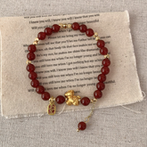 Horse Year Ben Ming Nian “Ma Shang You Qian” Red Glass Bead Bracelet – Prosperity Amulet for Luck, Wealth & Protection