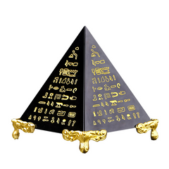 Pyramide aus Obsidiankristall der alten ägyptischen Schrift