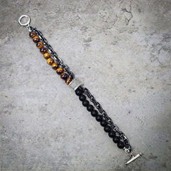 Bracelet de protection en lazurite œil de tigre naturel