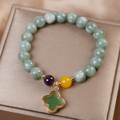 Jade Four Leaf Clover Luck Bracelet