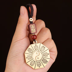Tao Taiji Bagua Amulet Keychain for Personal Protection & Peace