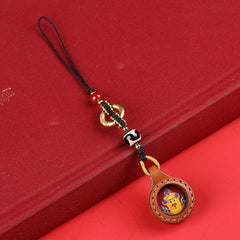 Tibetisch-buddhistischer Thangka Palden Lhamo Tsatsa Schlüsselanhänger