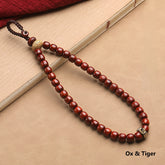 Natural Sandalwood Protective Zodiac Buddha Keychain