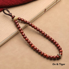 Natural Sandalwood Protective Zodiac Buddha Keychain