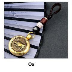 Lucky Brass Zodiac Keychain- Your Chinese Animal Sign Charm
