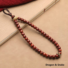 Natural Sandalwood Protective Zodiac Buddha Keychain