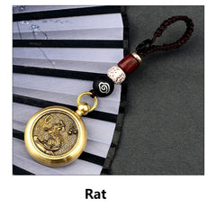 Lucky Brass Zodiac Keychain- Your Chinese Animal Sign Charm