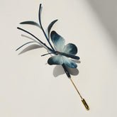 Handmade Velvet Flower Mulberry Silk Butterfly Brooch Hairpin | Exquisite Artisanal Hair Accessory with Butterfly & Floral Elements