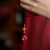 The Zodiac Natural Cinnabar Amulet for Phone or Keys