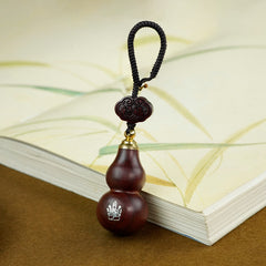 Schlüsselanhänger-Anhänger aus rotem Sandelholz, Kürbis, für den Schutz des Geburtsjahres und des Sternzeichens