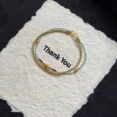 Double-layer Braided Rope Gourd Bracelet | Stackable Chain Tassel Handmade Jewelry