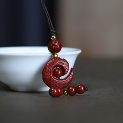 Handy-Anhänger im chinesischen Stil aus Zinnoberrot für Glück und Wohlstand