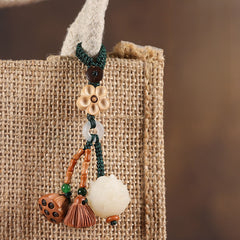 Lotus- und Bodhi-Auto-Schlüsselanhänger & Handy-Anhänger – Spirituelle Eleganz