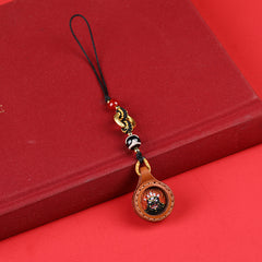 Tibetisch-buddhistischer Thangka Palden Lhamo Tsatsa Schlüsselanhänger