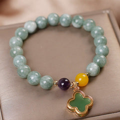 Jade Four Leaf Clover Luck Bracelet