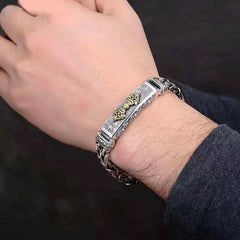 Vajra Dorje Kupfer-Balance-Armband mit gedrehtem Flechtmuster