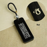 Celestial Zodiac Keychain: Ebony with Silver Inlay and Big Dipper