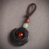 Fengshui Good Luck Handcrafted Ebony Keychain