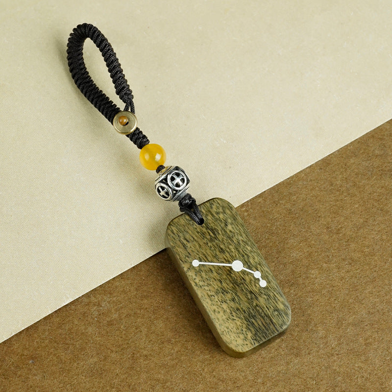 12 Zodiac Silver Keychain Charm