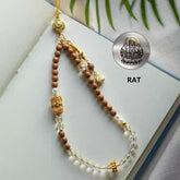 Natural Sandalwood & Crystal Phone Charm for Zodiac Year Protection