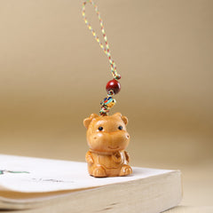 Chinese Cliff Cypress Engraved Zodiac KeyChain Phone Charms