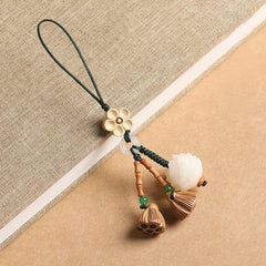 Lotus- und Bodhi-Auto-Schlüsselanhänger & Handy-Anhänger – Spirituelle Eleganz