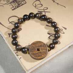 Exquisites, geschnitztes Armband aus Adlerholz – handgefertigte buddhistische Mala