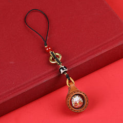 Tibetisch-buddhistischer Thangka Palden Lhamo Tsatsa Schlüsselanhänger