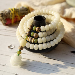 Jade Bodhi Lotus Mala Harmonie Halskette Armband