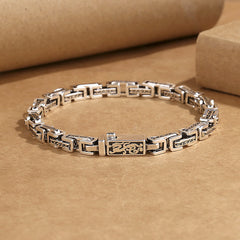 Dragon Om Mani Padme Hum Engraved Copper Luck Success Bracelet