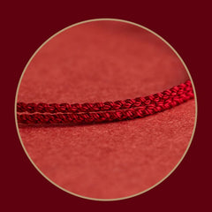 925 Sterling Silver Lucky Fortune Peace Joy Lotus Peace Buckle Red String Bracelet