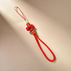 Handgefertigter, exquisiter Wenchang-Knoten-Handyanhänger mit Glücks- und Sicherheitssymbol