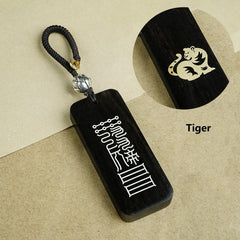 Celestial Zodiac Keychain: Ebony with Silver Inlay and Big Dipper