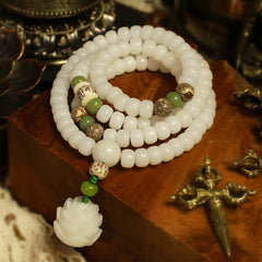 Jade Bodhi Lotus Mala Harmonie Halskette Armband