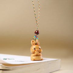 Chinese Cliff Cypress Engraved Zodiac KeyChain Phone Charms