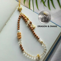 Handy-Anhänger aus natürlichem Sandelholz und Kristall zum Schutz des jeweiligen Sternzeichens