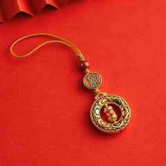 Golden Sand Glücksbringer Auto Schlüsselanhänger Handyanhänger Emaille Peace Anhänger