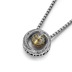 Sterling Silver Möbius Copper ball necklace