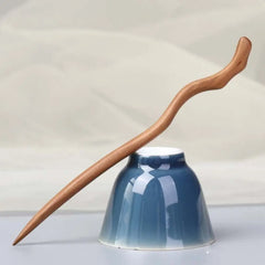 Niedlicher Haarstab aus Holz mit Quaste: Haarnadel im chinesischen Stil für Hanfu und den Alltag