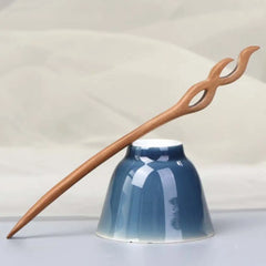 Niedlicher Haarstab aus Holz mit Quaste: Haarnadel im chinesischen Stil für Hanfu und den Alltag
