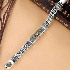 Vajra Dorje Kupfer-Balance-Armband mit gedrehtem Flechtmuster