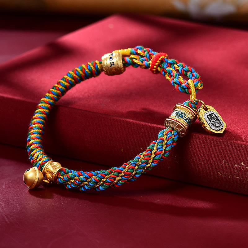 tibetan colorful prayer braided bracelet