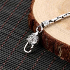 Tibetisches Doppel-Dorje Om Mani Padme Hum Buddha Swastika Vajra Stärke-Armband