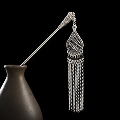 Haarnadel mit Maiglöckchenquasten und Wassertropfen – Böhmischer Selbstbewusstseinsverstärker für Haarschmuck