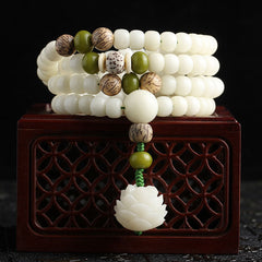 Jade Bodhi Lotus Mala Harmonie Halskette Armband
