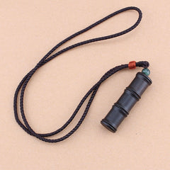Ebony bamboo style Gawu box protection necklace