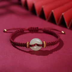 Cinnabar Safety Buckle Anklet Female Hand Woven Red Rope Red String Bracelet