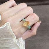 3mm Sunlit Citrine Aventurine Ring for Women